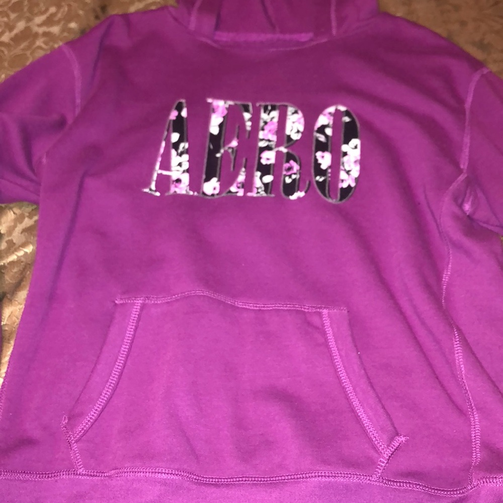 Aeropostale Floral Letter Hoodie